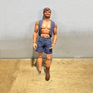 Vintage Mattel Big Jim 1971 - Big Josh Action Figure, W/ Outfit Denim